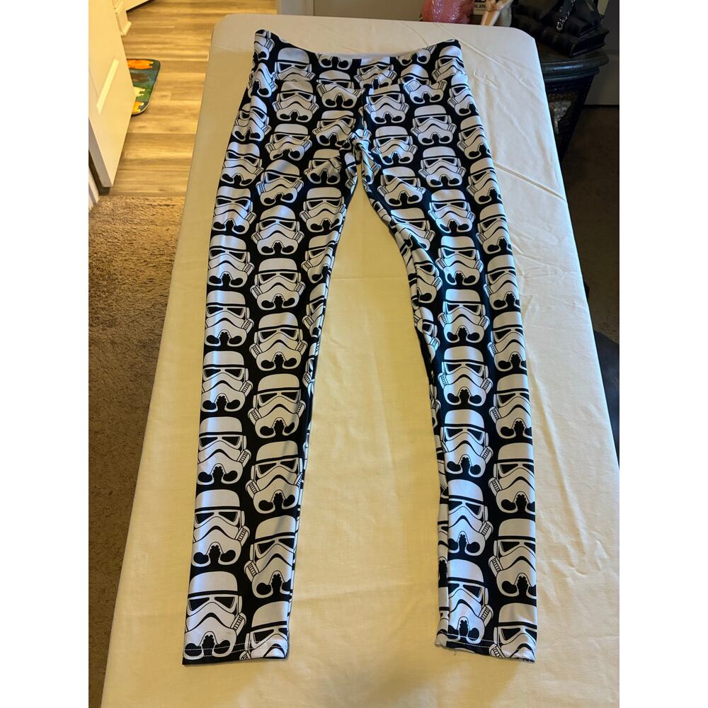 Star Wars Stormtrooper Leggings Womens XL Society6 Black White Stretch Pants